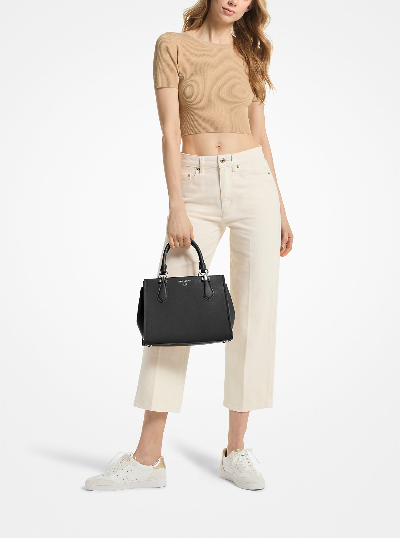 Marilyn Medium Saffiano Leather Satchel