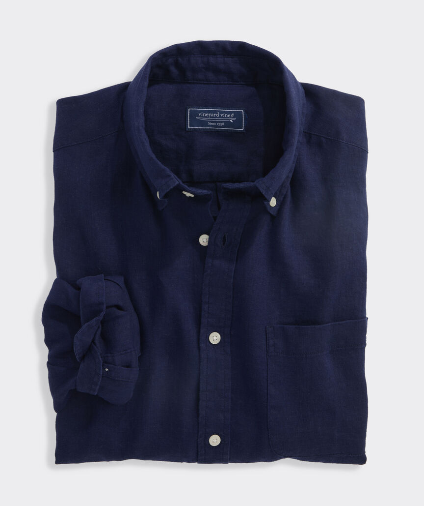 Surfside Solid Linen Shirt