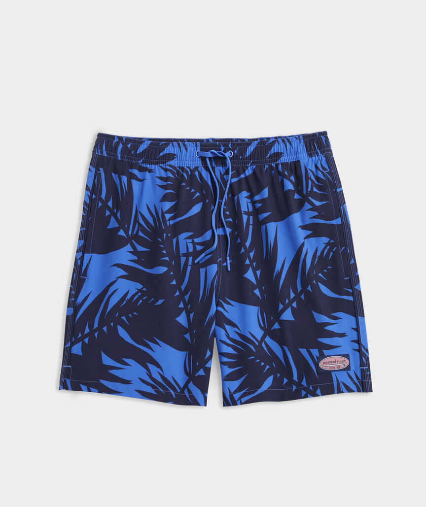5 Inch Printed Piped Chappy Swim Trunks