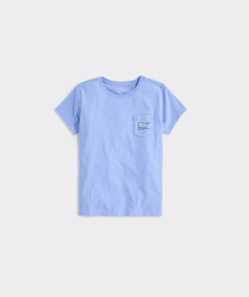 Girls' Frangipani Whale Short-Sleeve Pocket Tee
