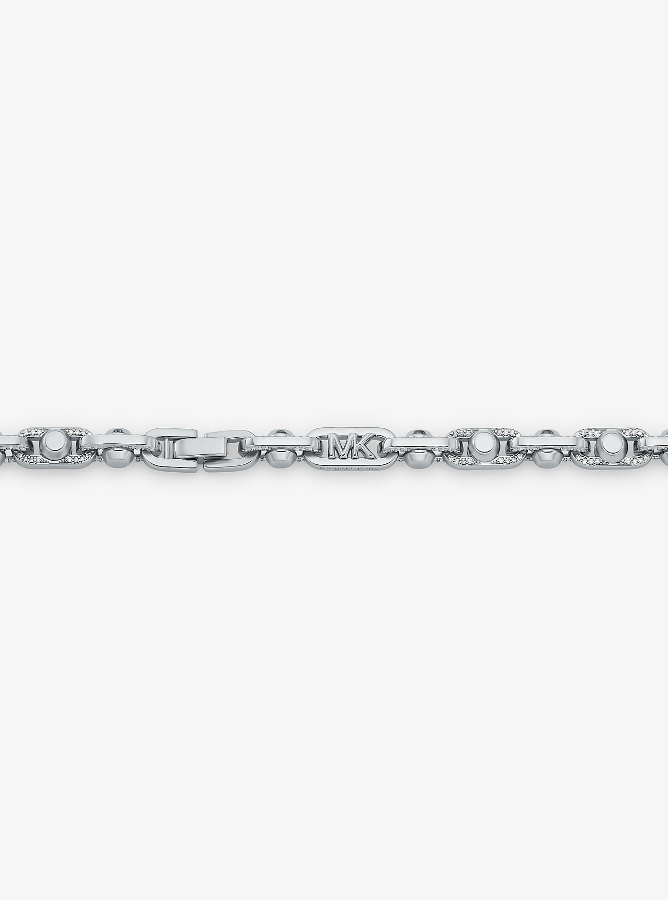 Astor Link Medium Pavé Precious Metal-Plated Brass Necklace