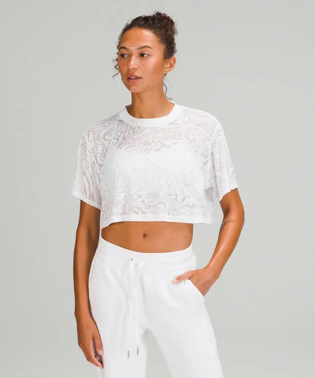 All Yours Cropped T-Shirt Veil