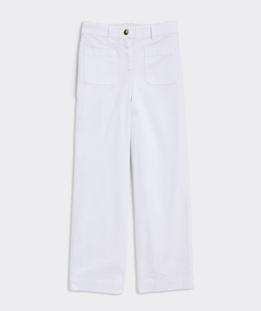 Girls' Chino Wide-Leg Sailor Pants