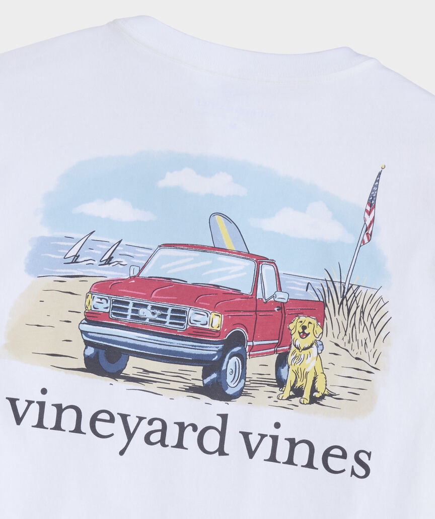 Truck On The Beach Short-Sleeve Pocket Tee