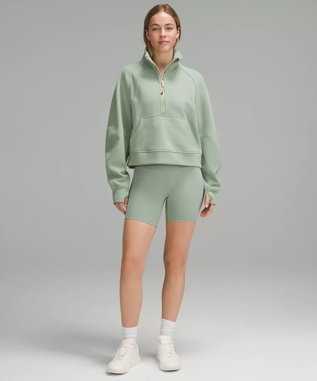 Scuba Oversized Funnel-Neck Half Zip