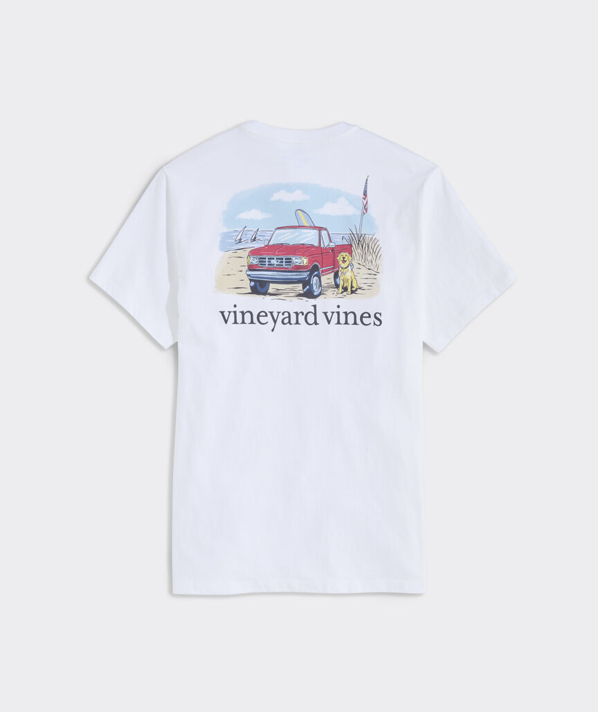 Truck On The Beach Short-Sleeve Pocket Tee