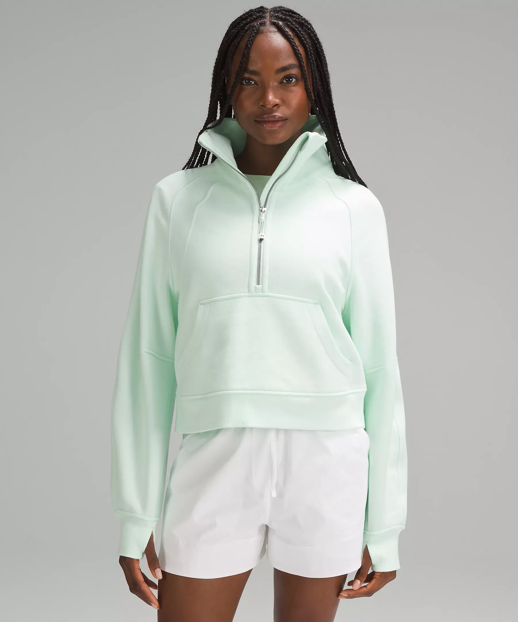 Scuba Oversized Funnel Neck Half Zip
