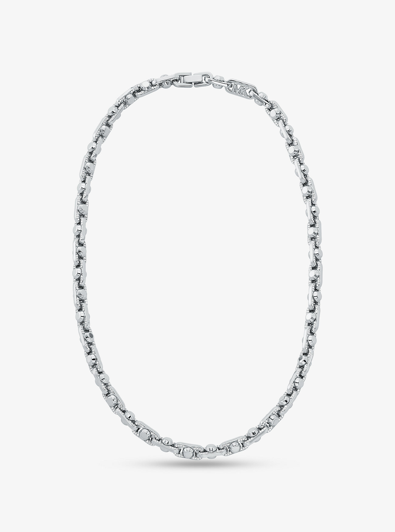 Astor Link Medium Pavé Precious Metal-Plated Brass Necklace