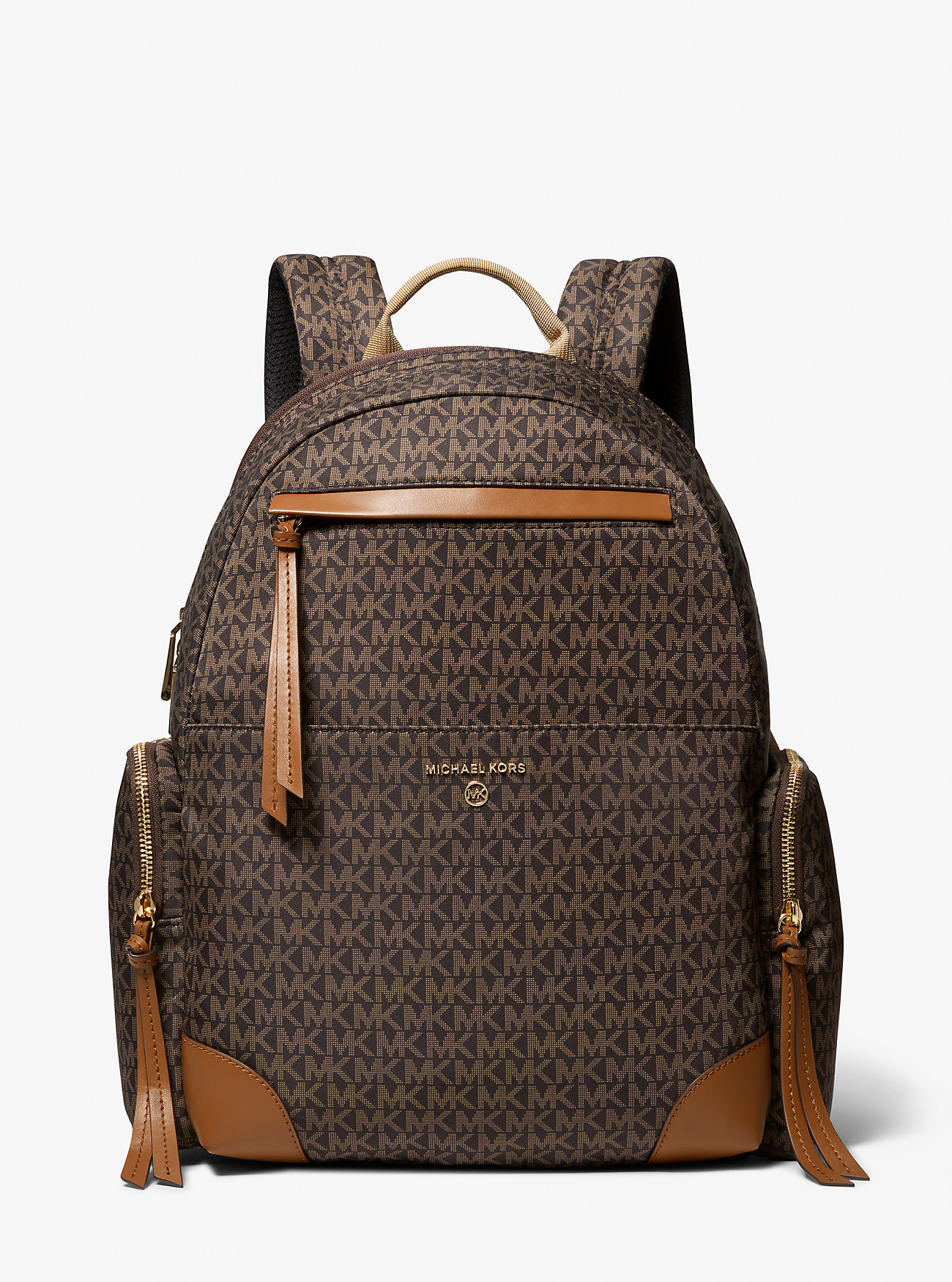 Prescott Large Signature Logo Print Woven Backpack