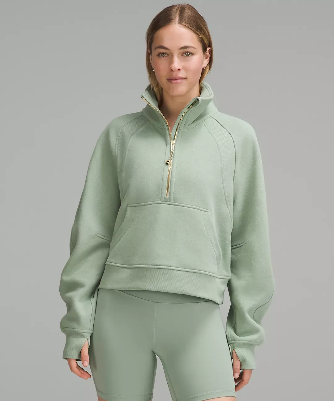 Scuba Oversized Funnel-Neck Half Zip