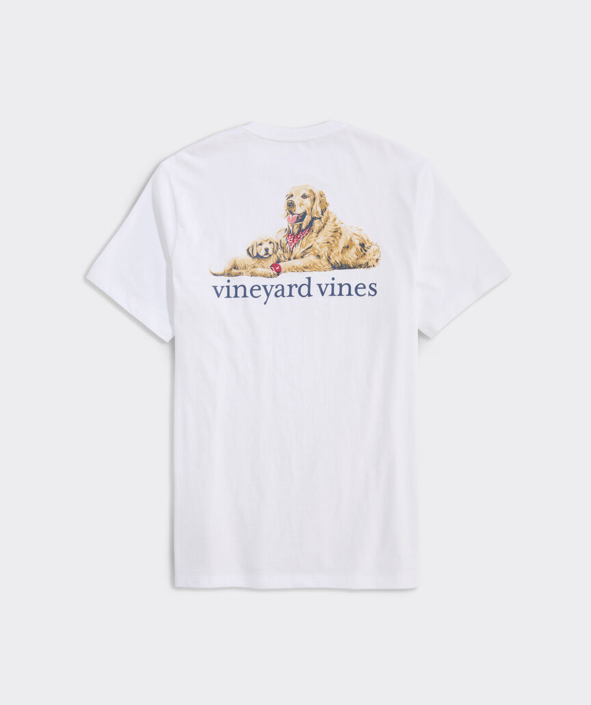 Golden & Pup Father's Day Short-Sleeve Pocket Tee