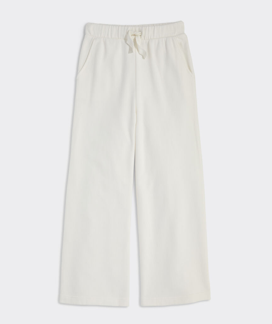 Girls' French Terry Wide Leg Sweatpant