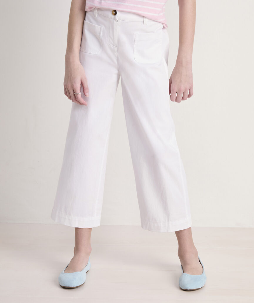 Girls' Chino Wide-Leg Sailor Pants