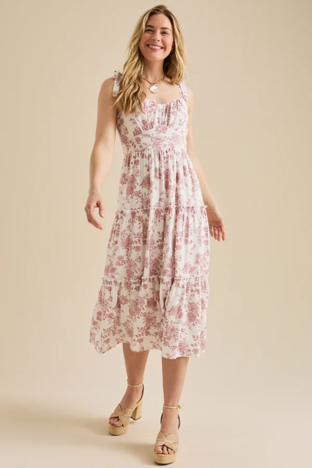 Faith Floral Midi Dress