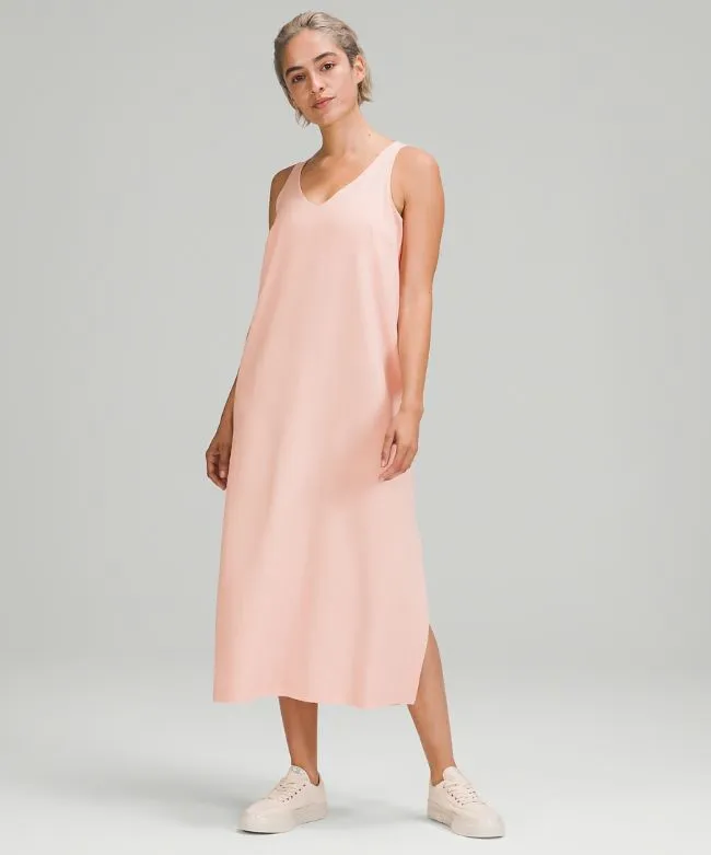 V-Neck Midi Dress