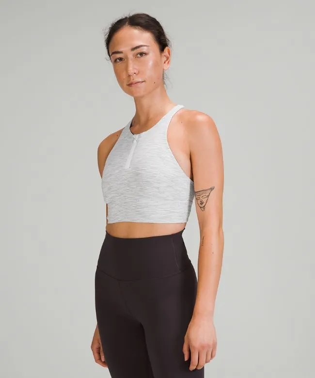 Energy High-Neck Longline Zip-Front Bra Medium Support, B–D Cups Online Only
