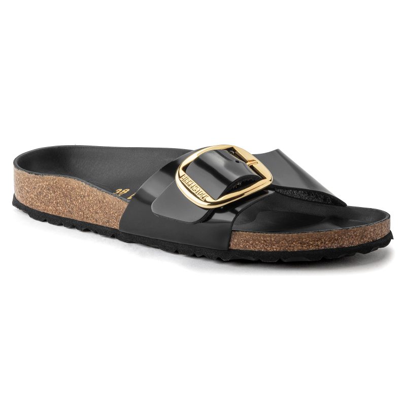 Madrid Big Buckle Cuir naturel verni High Shine Butter