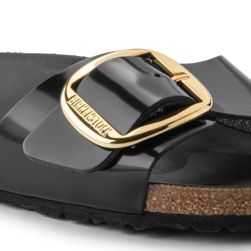 Madrid Big Buckle Cuir naturel verni High Shine Butter