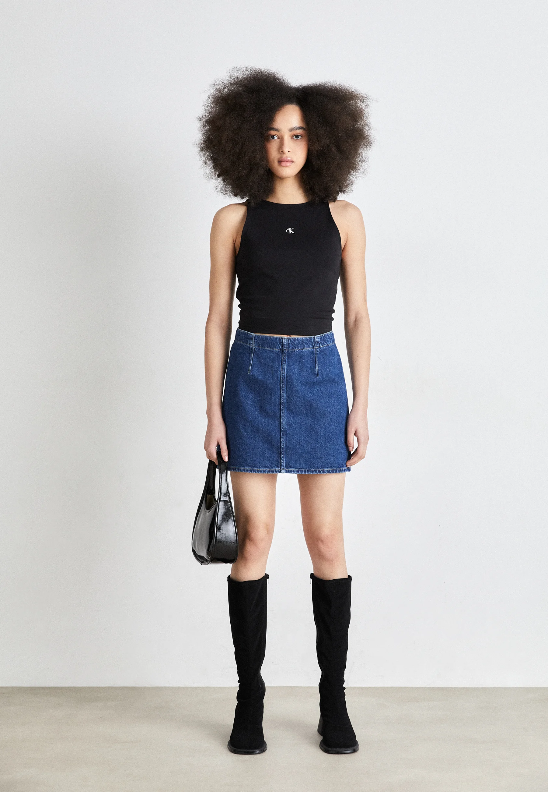 Jeans DARTED SKIRT - Gonna a campana