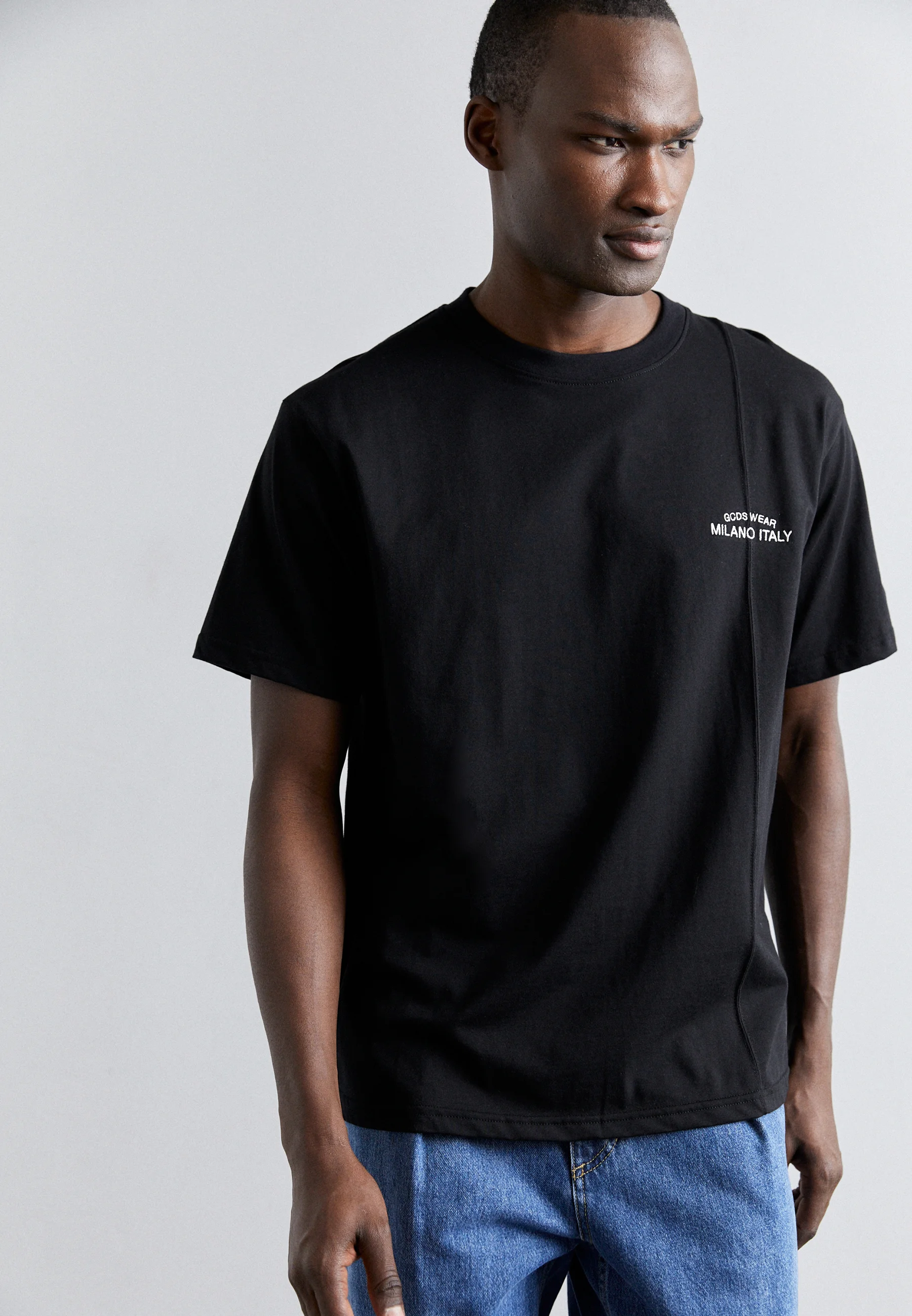 GCDS EMBROIDERED LOOSE - T-shirt con stampa