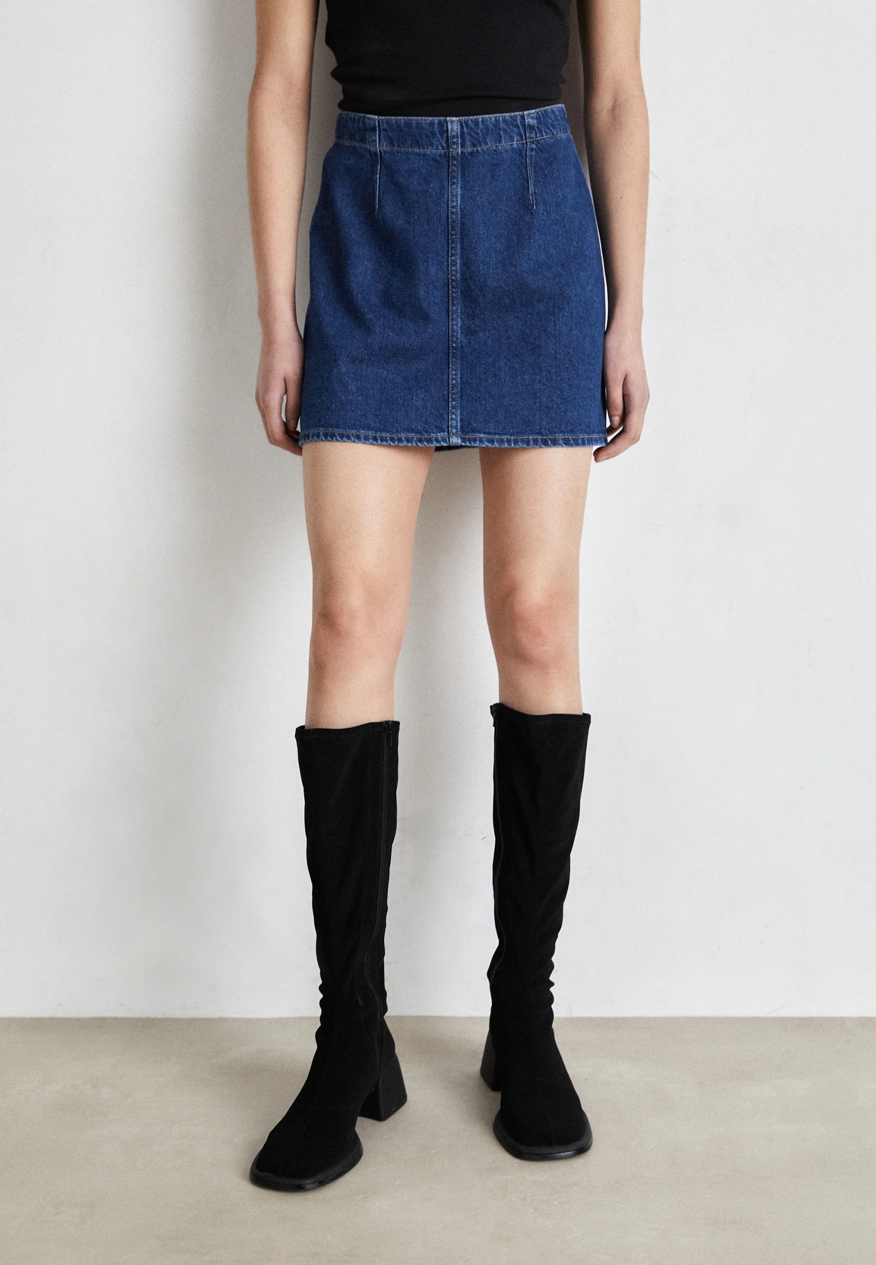 Jeans DARTED SKIRT - Gonna a campana