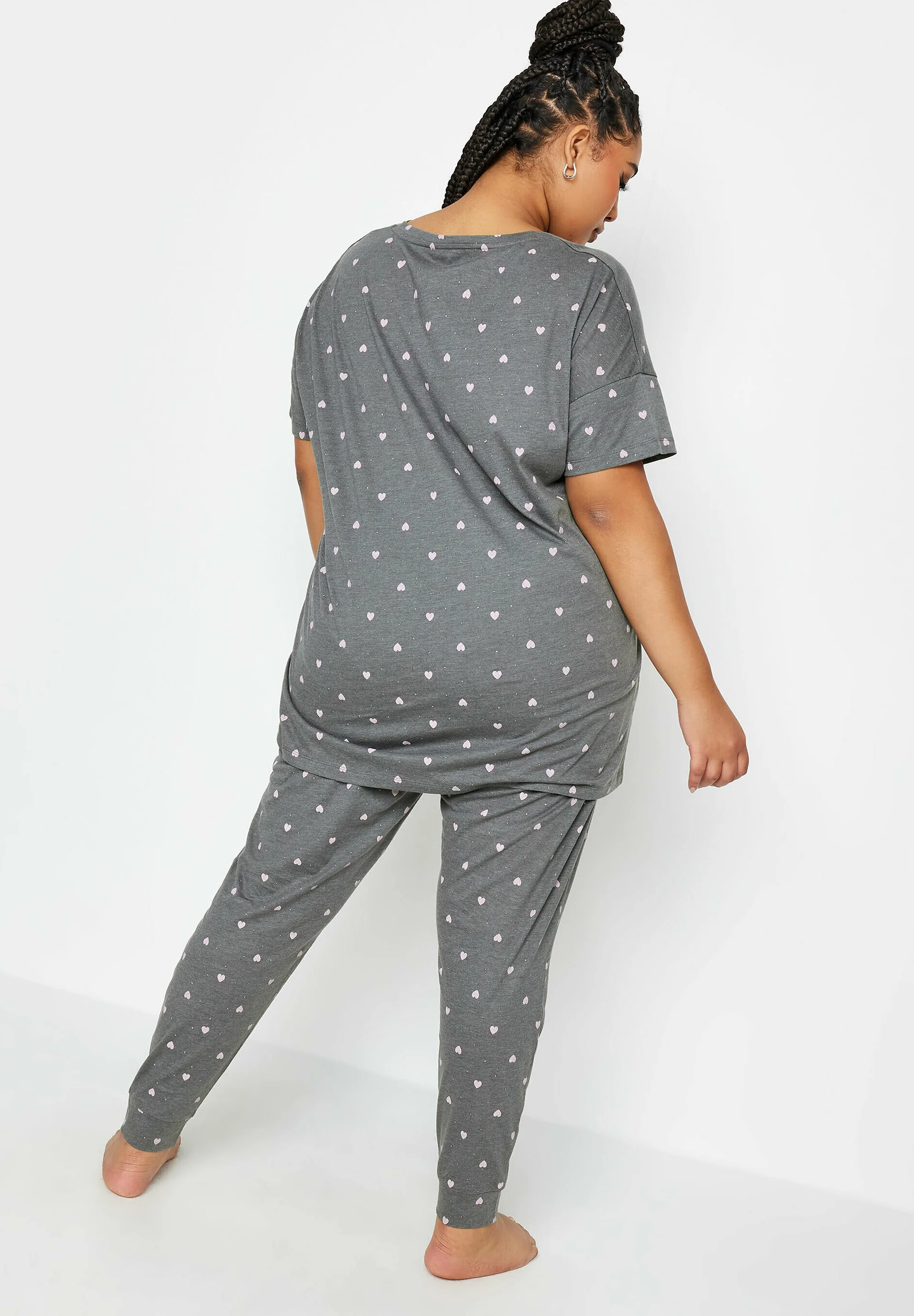 Yours Clothing MINI HEART SET - Pigiama