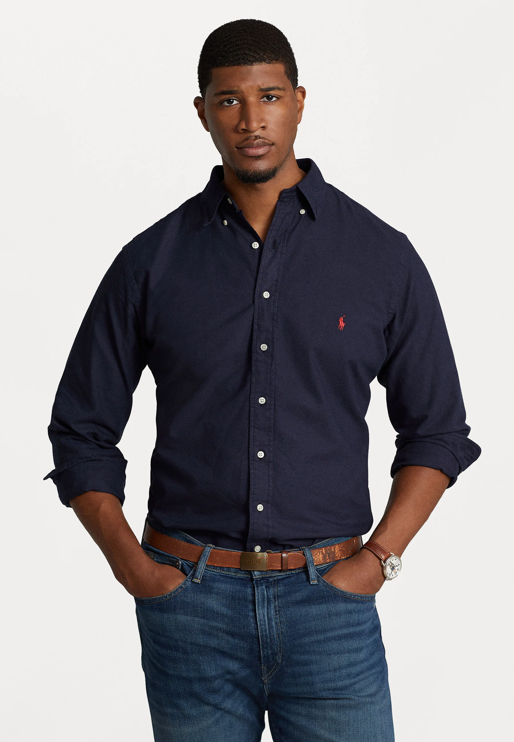 Big & Tall GARMENT-DYED OXFORD - Camicia