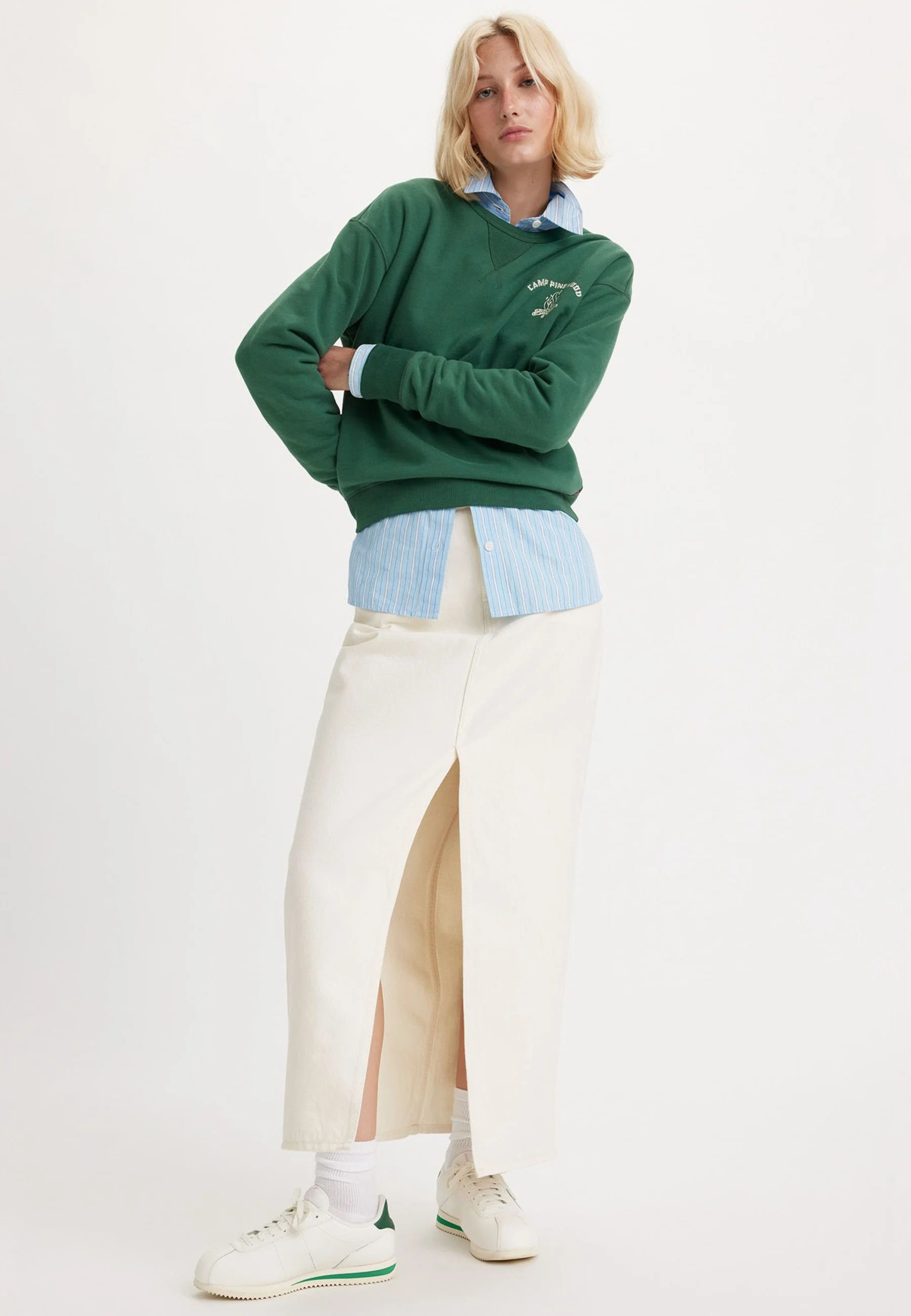 ANKLE COLUMN SKIRT - Gonna di jeans
