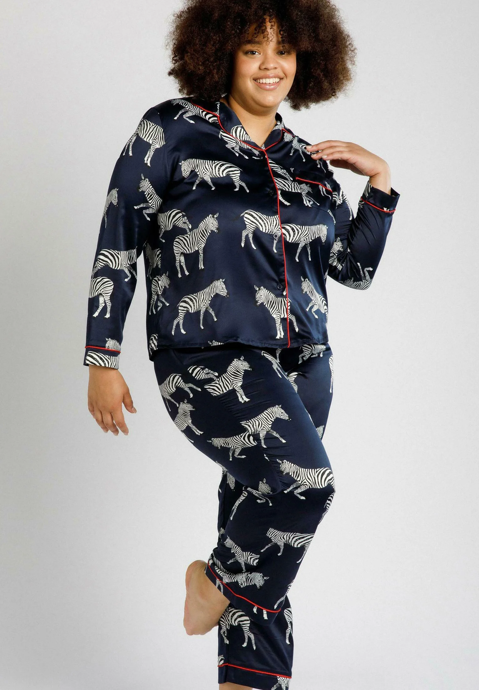Chelsea Peers ZEBRA SATIN - Pigiama