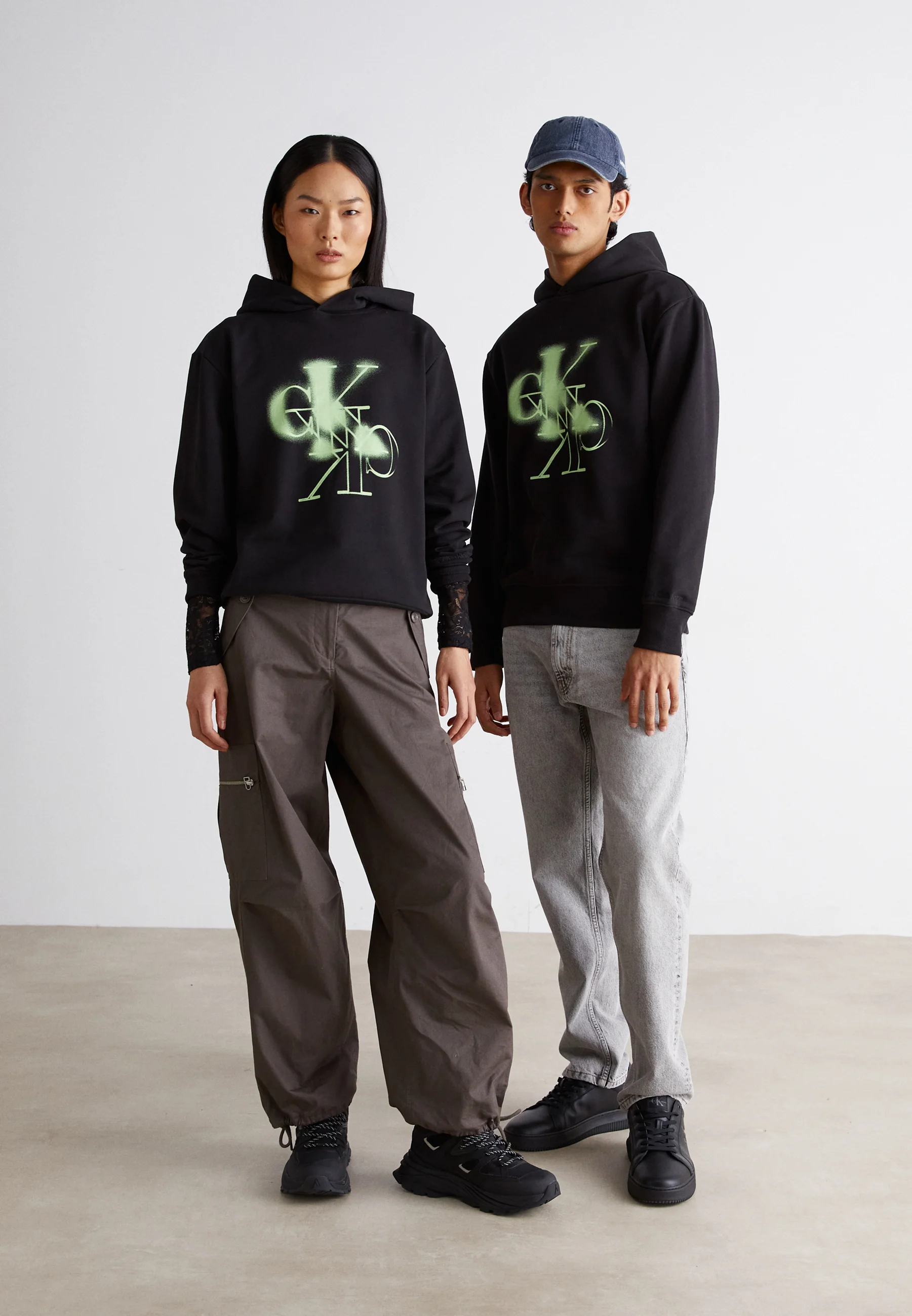 Jeans MIRRORED LOGO HOODIE UNISEX - Felpa con cappuccio