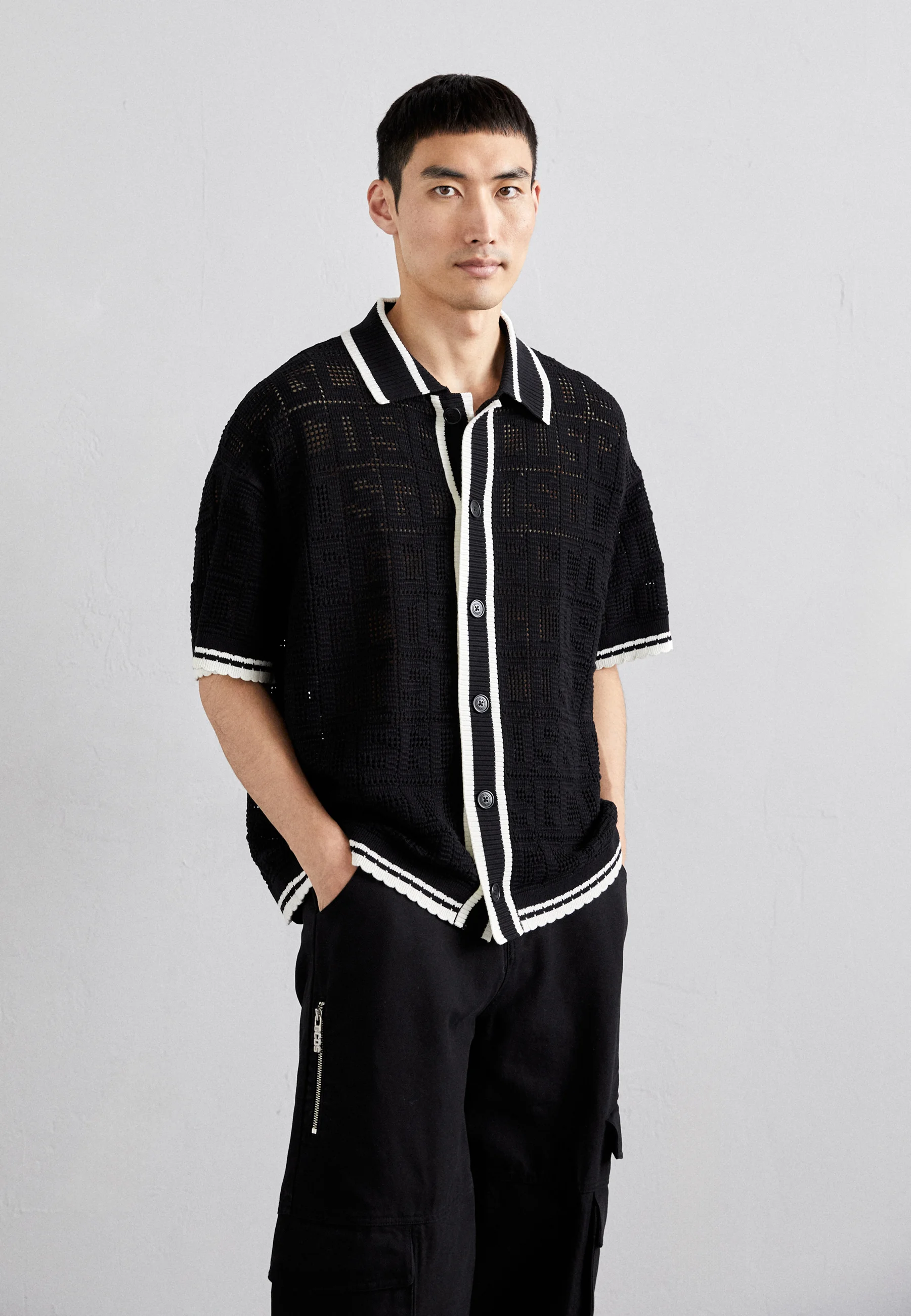 GCDS MONOGRAM MACRAMÉ - Camicia