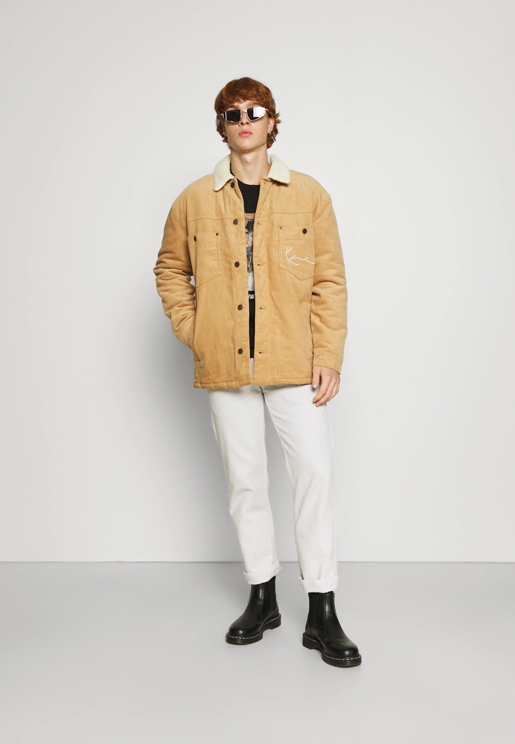 Karl Kani CHEST SIGNATURE SHIRT JACKET UNISEX- Giacca da mezza stagione