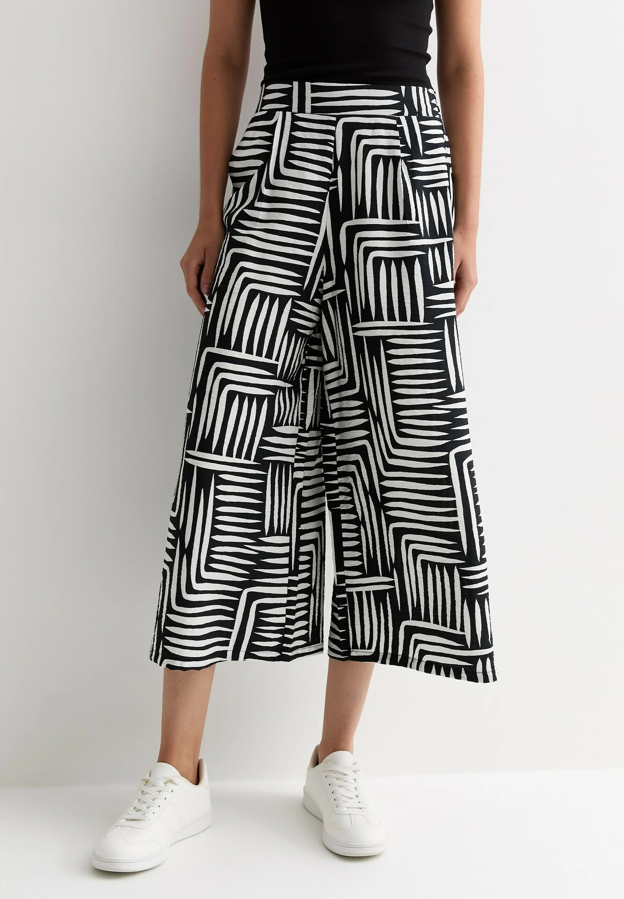 New Look ABSTRACT WIDE CROP- Pantaloni