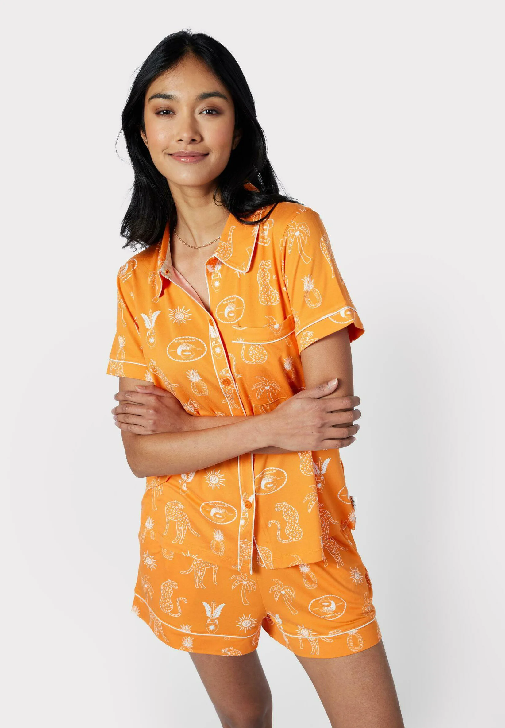 Chelsea Peers TROPICAL HOLIDAY PRINT - Pigiama