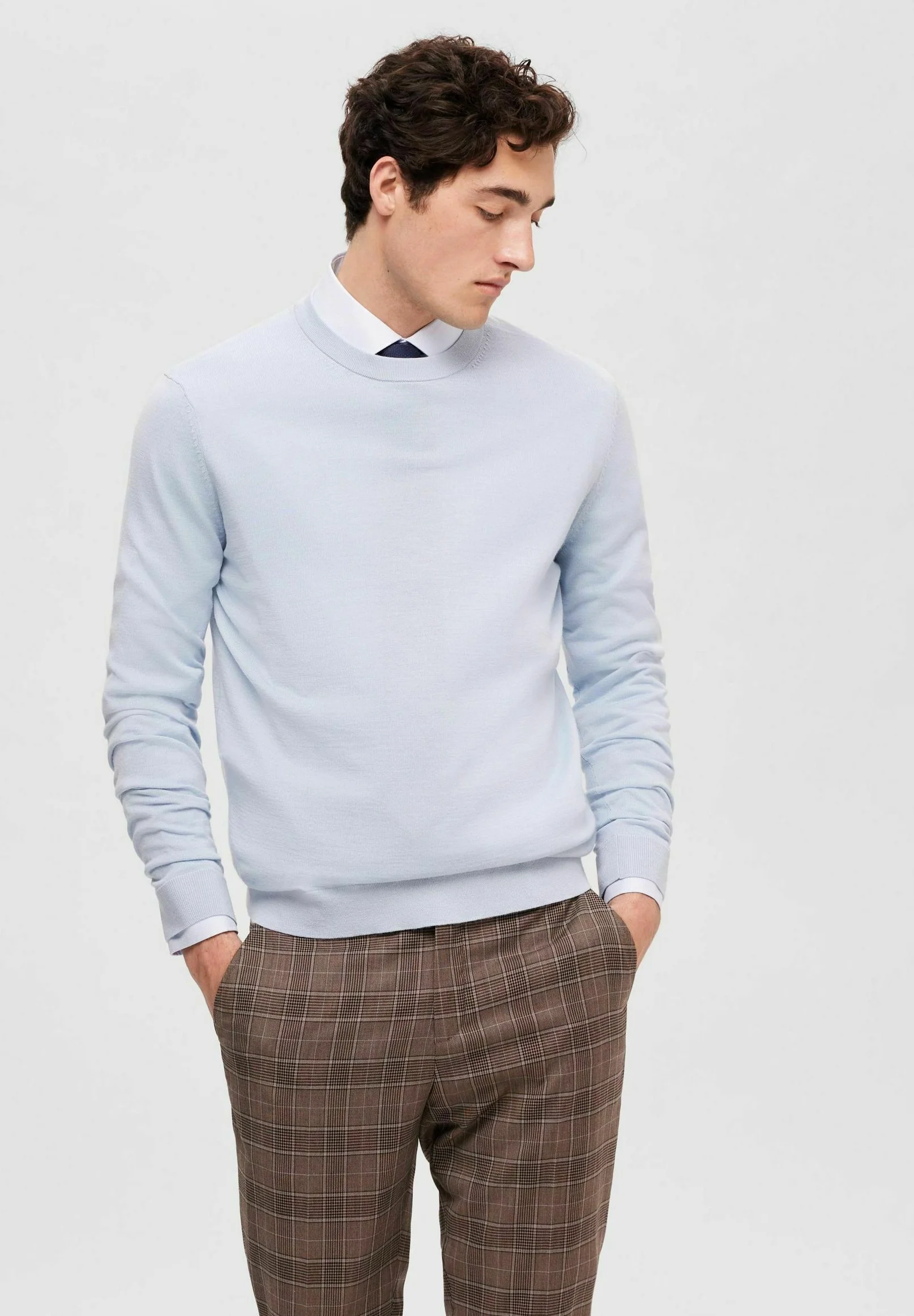 Selected Homme SLHTOWN MAX CREW NECK B NOOS - Maglione
