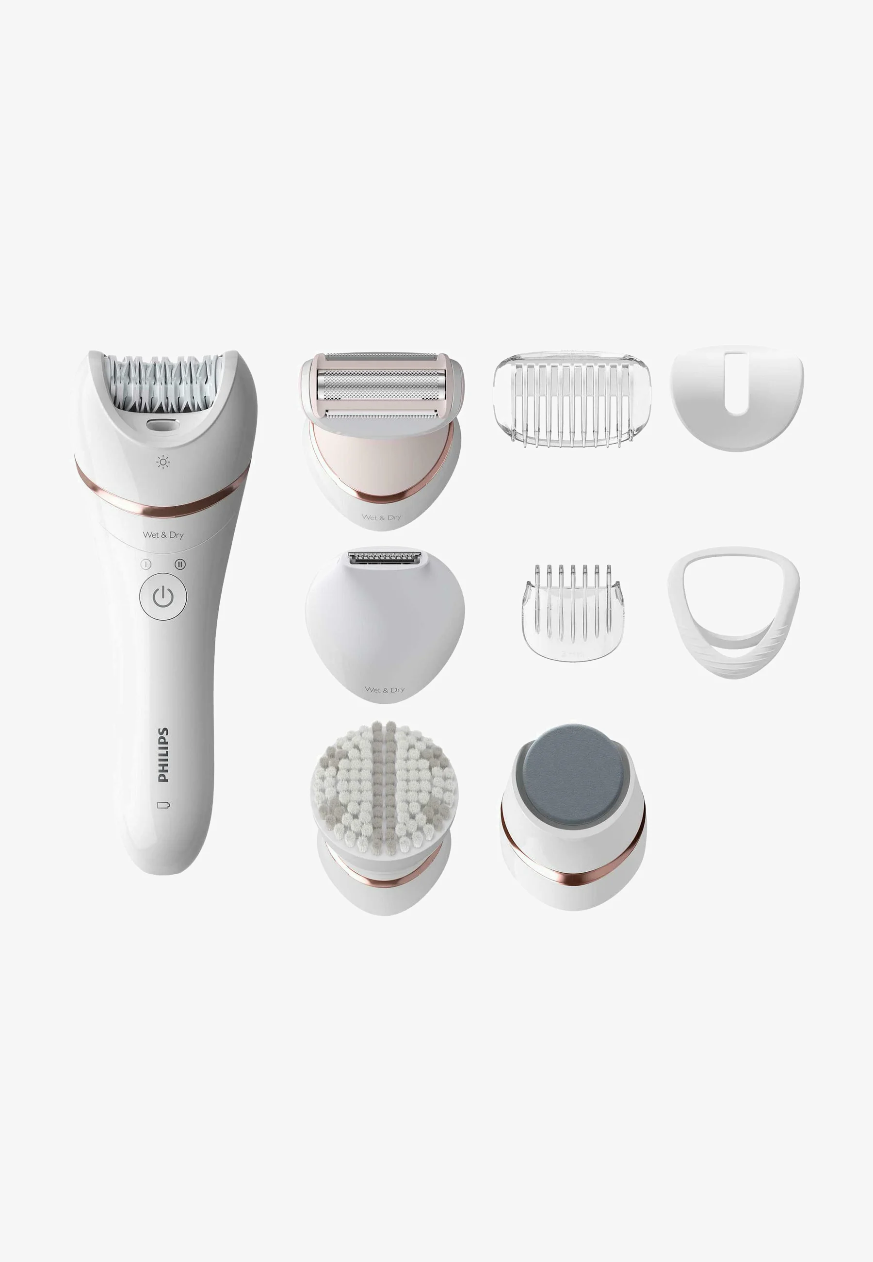 Philips SERIE 8000 EPILIERER NASS-UND TROCKEN MIT 9 ZUBEHÖRTEILE - Accessori depilazione