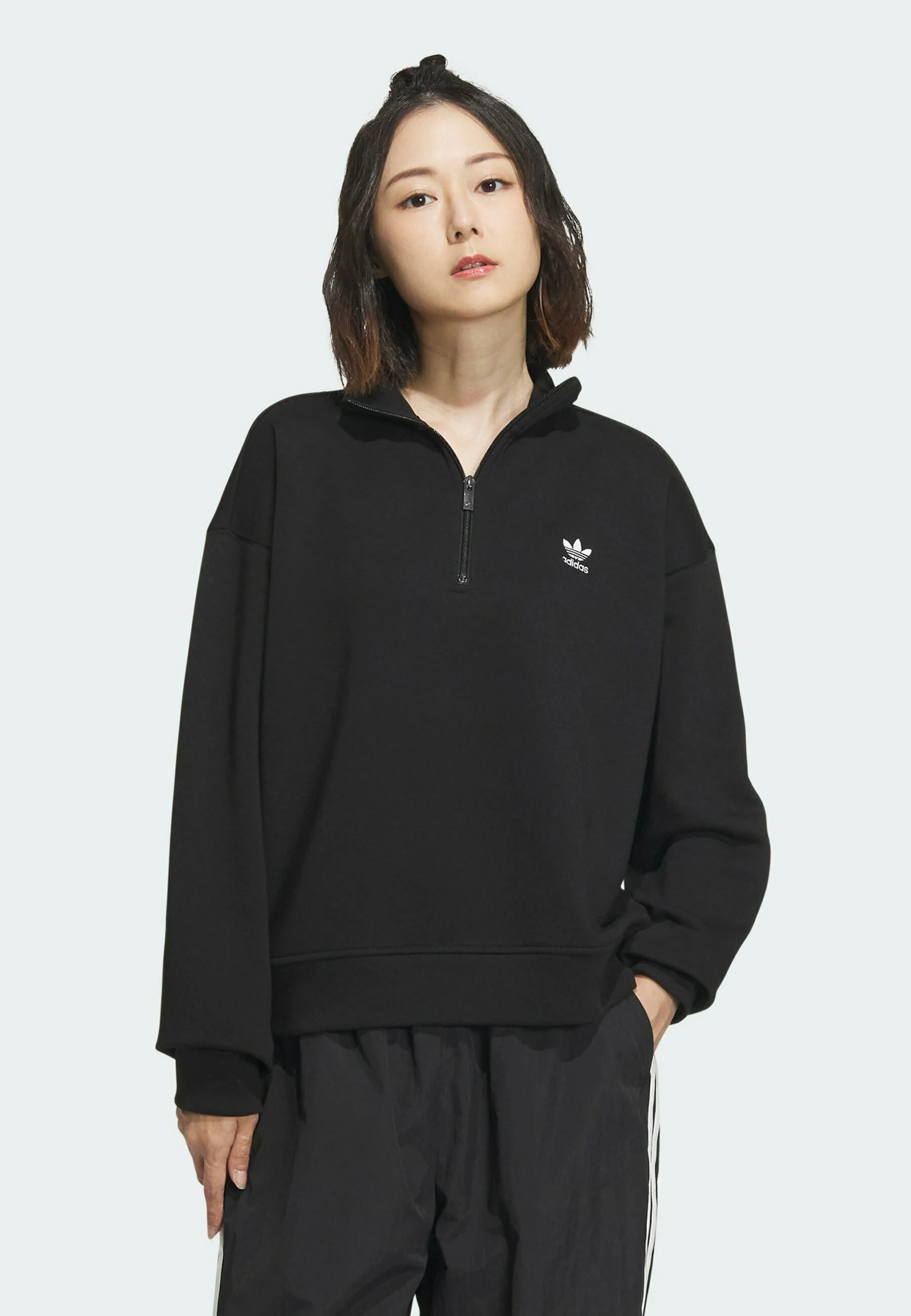 Originals ESSENTIALS 1/2 ZIP - Felpa