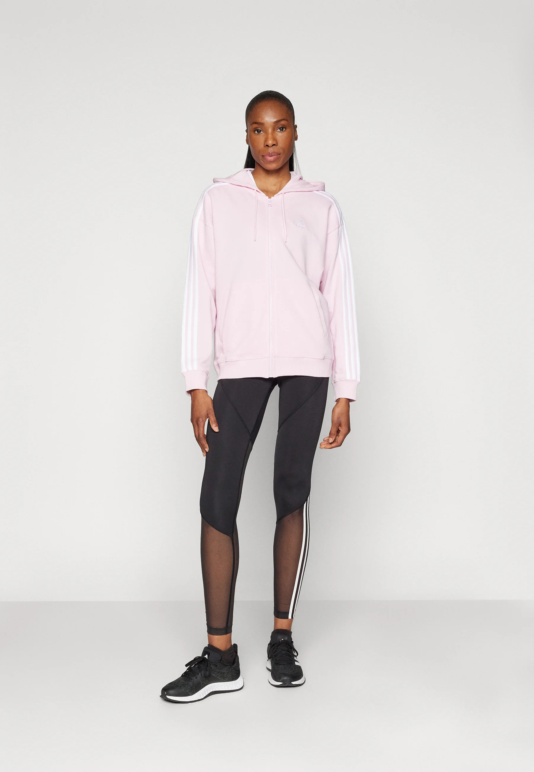 Sportswear ESSENTIALS STRIPES OVERSIZED FULL ZIP HOODIE - Felpa con zip