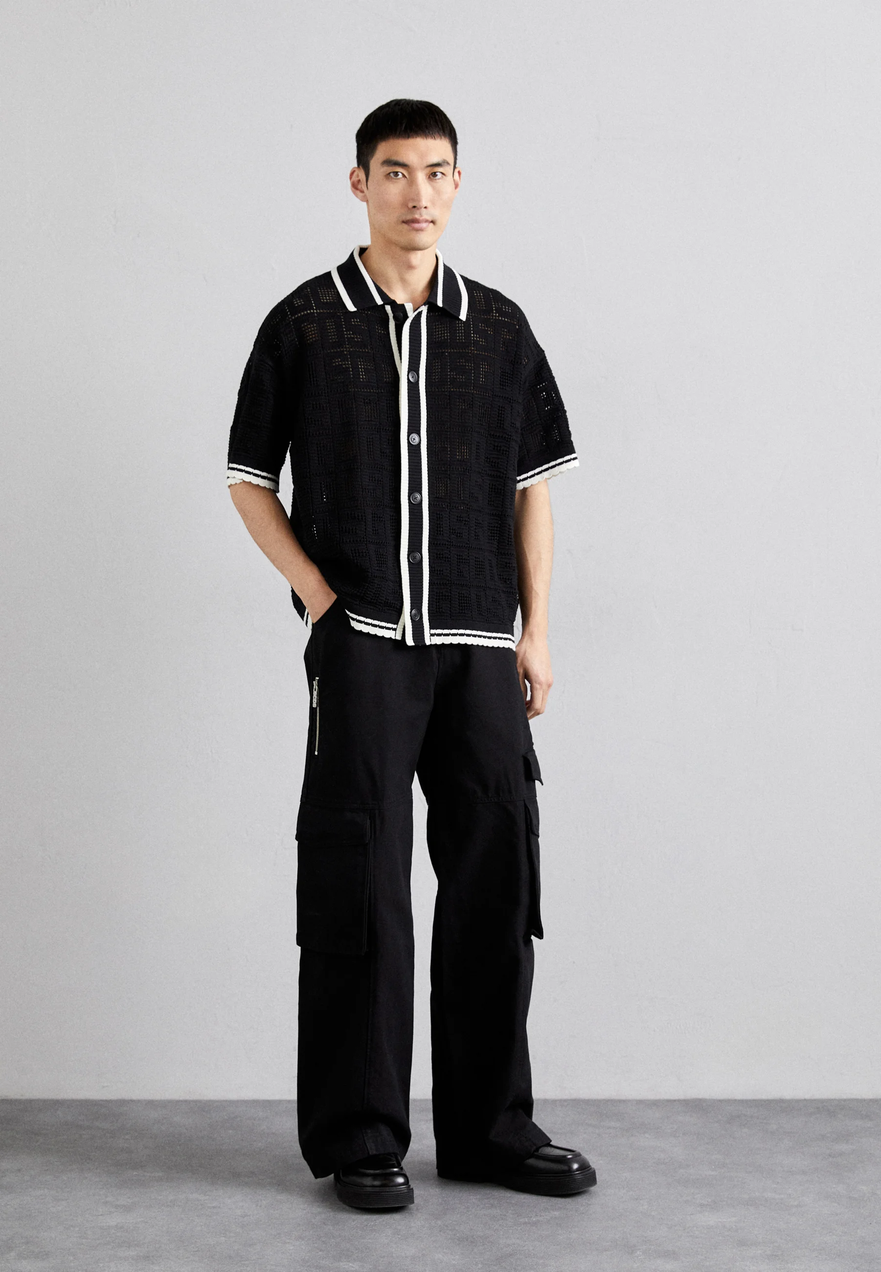 GCDS MONOGRAM MACRAMÉ - Camicia
