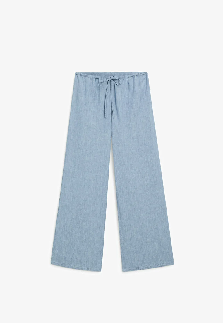 Massimo Dutti WITH DRAWSTRINGS - Jeans a sigaretta