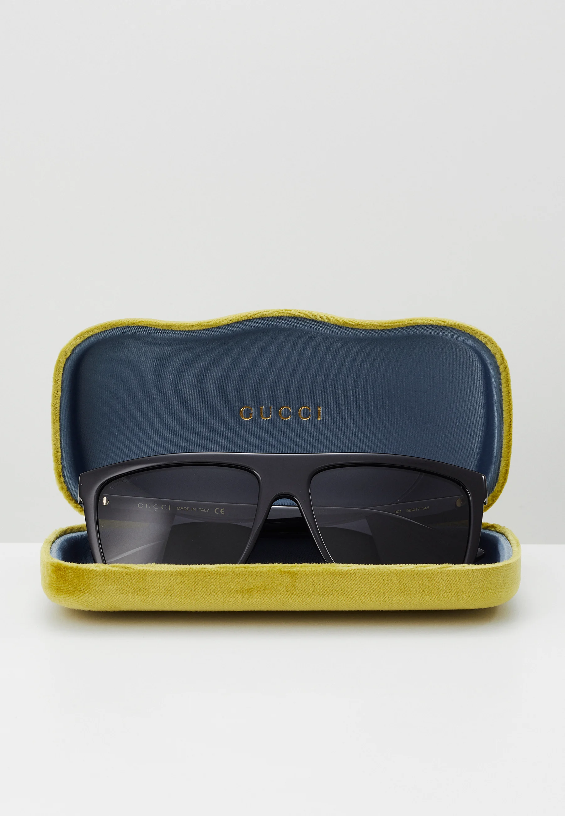 Gucci WEB GG RECTANGULAR FLAT-TOP ACETATE SUNGLASSES - Occhiali da sole