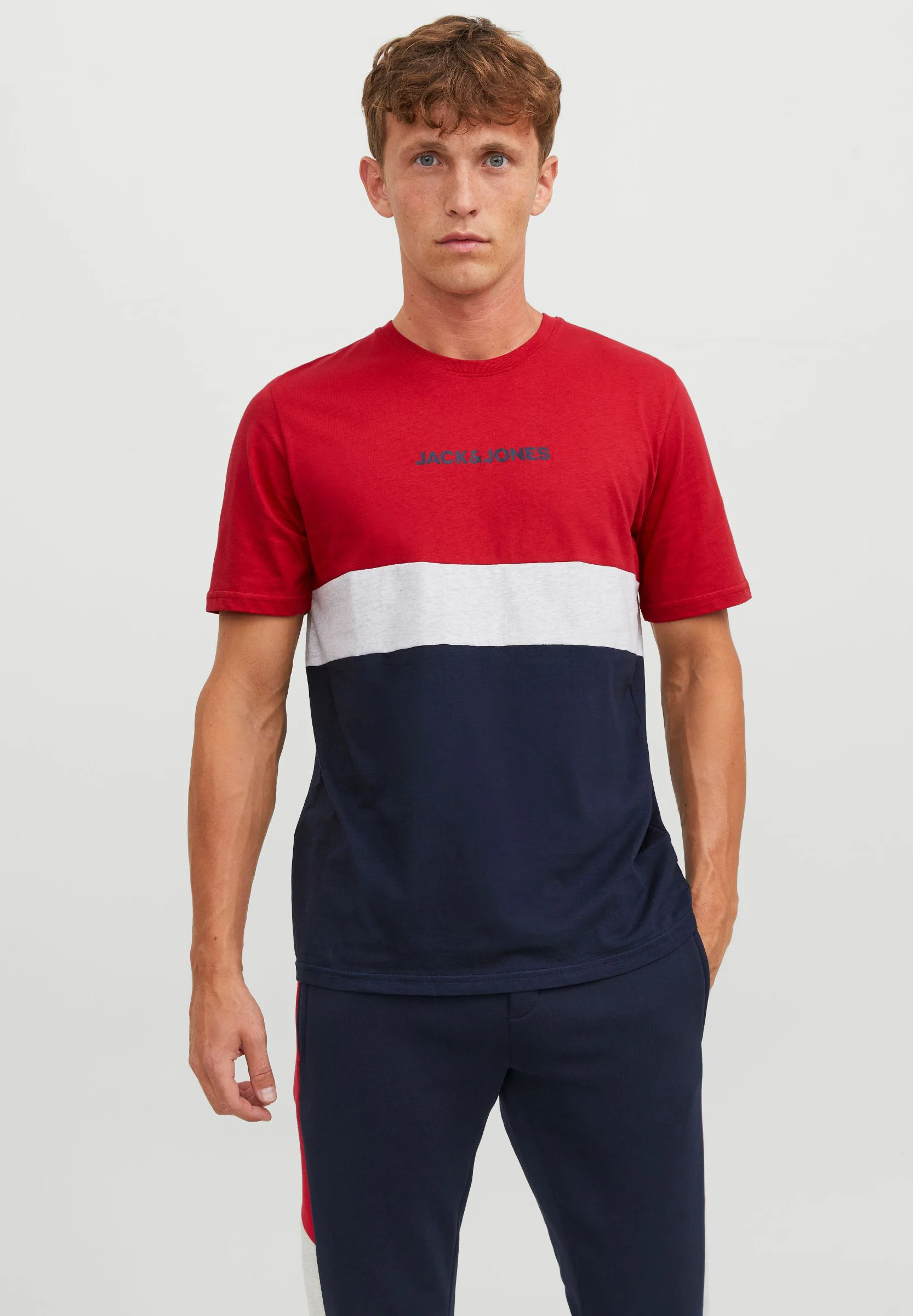 Jack & Jones JJEREID BLOCKING TEE - T-shirt con stampa