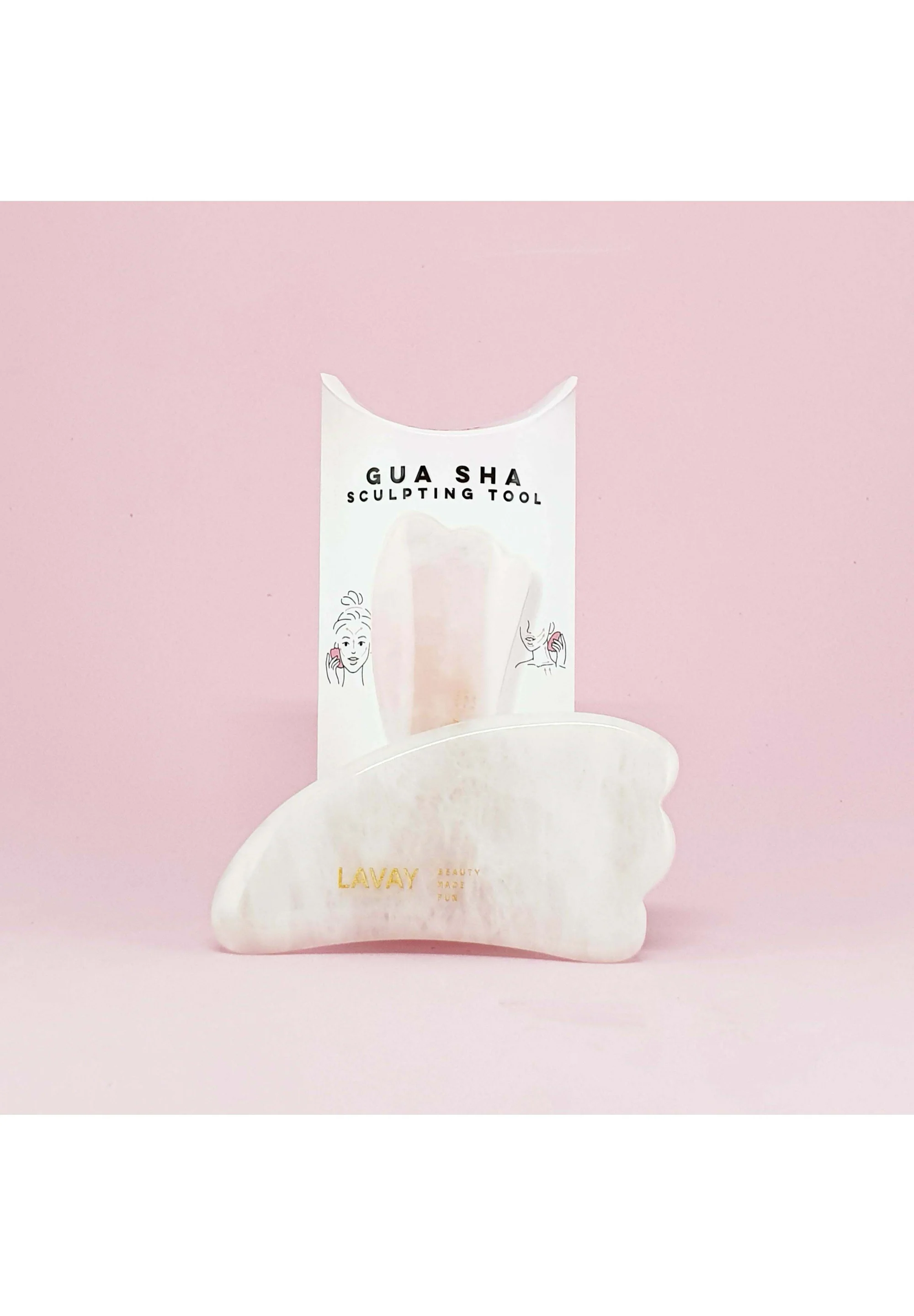 LAVAY Paris GUA SHA – ROSE QUARTZ – FACE SCULPTING TOOL - Accessori skincare