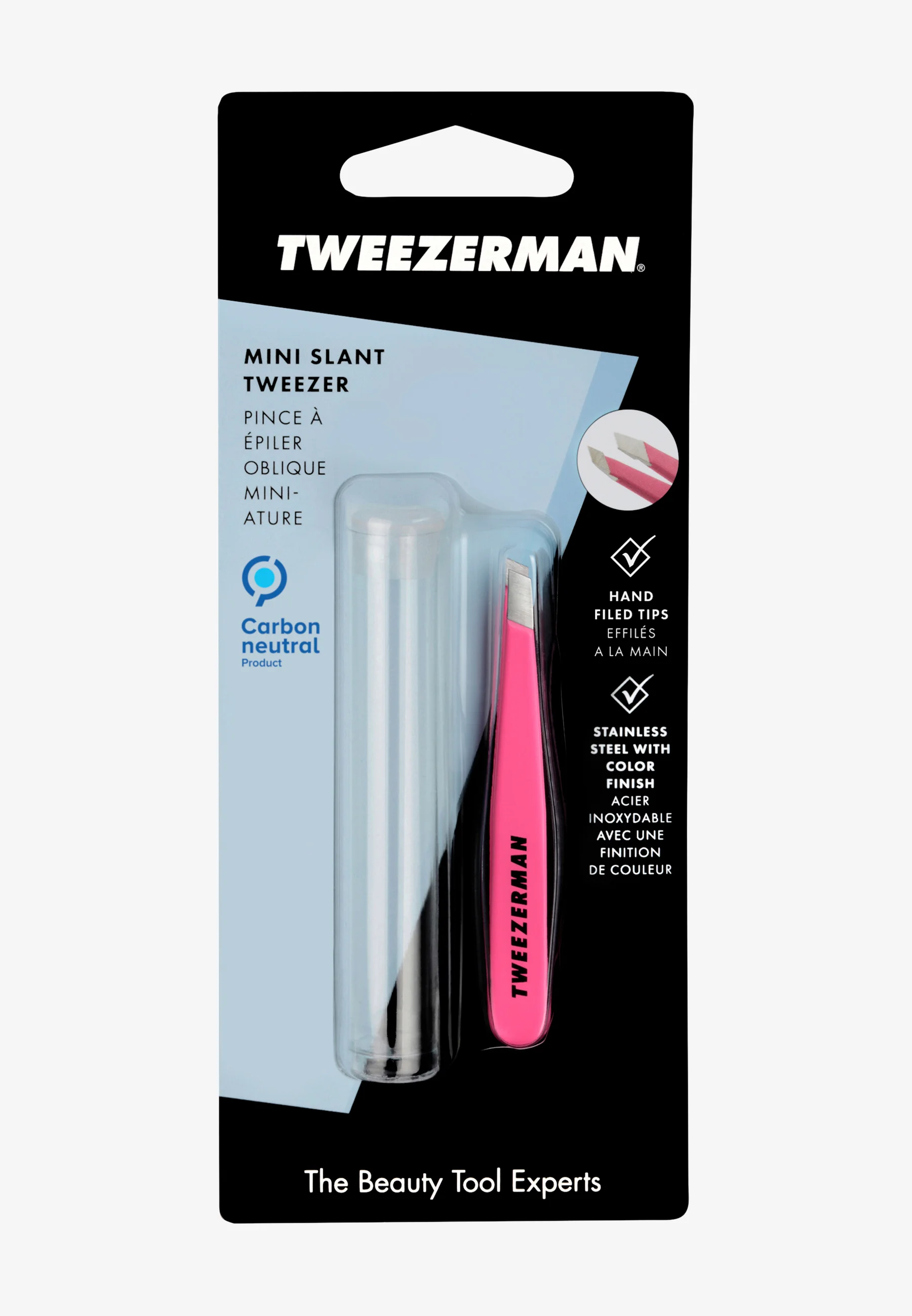 TWEEZERMAN MINI SLANT TWEEZER BLACK LEOPARD - Accessori depilazione