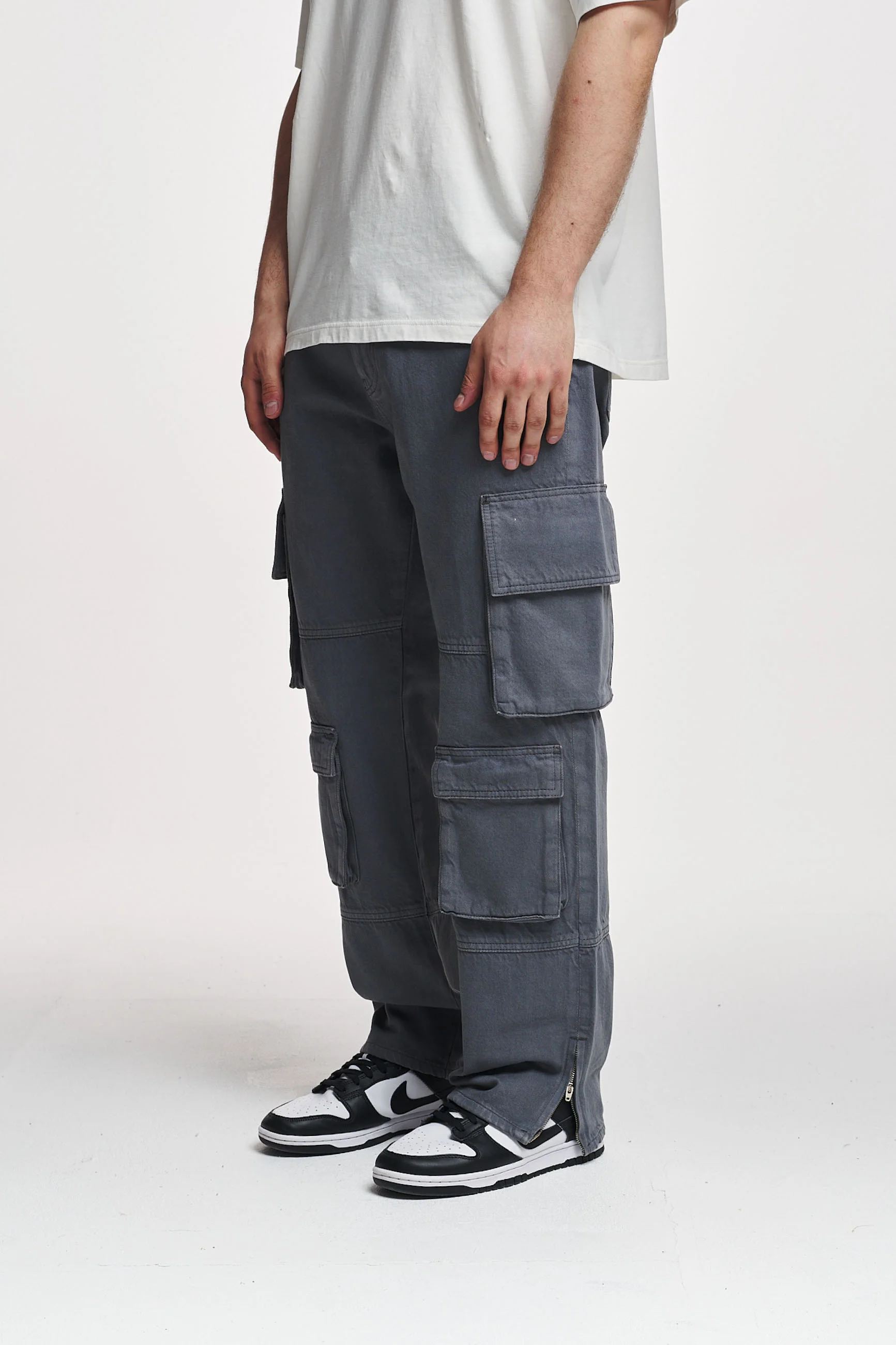 2Y Studios NEO ANKLE ZIP PANTS - Jeans baggy