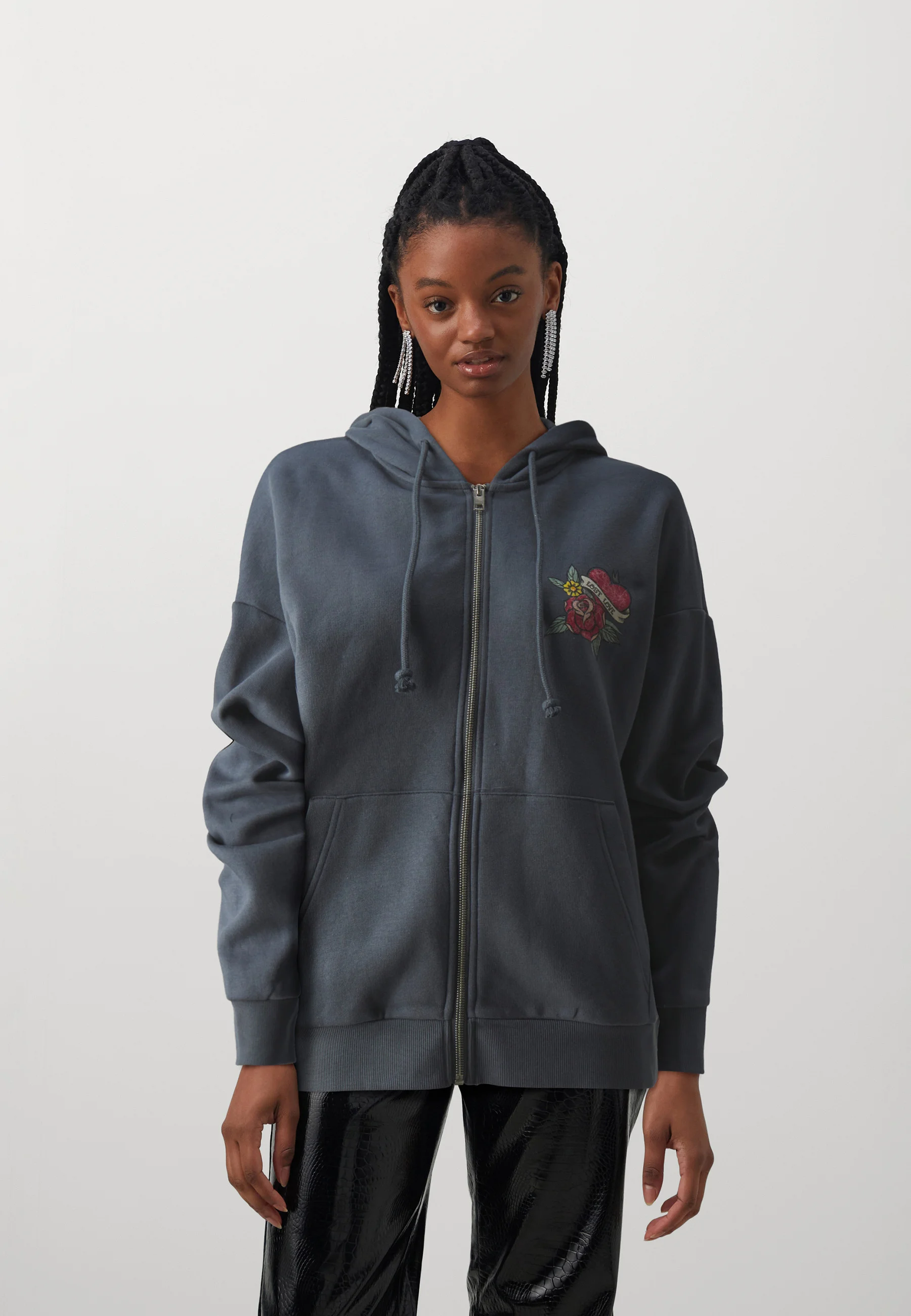 Jack & Jones JOREAGLE SKULL ZIP HOOD UNISEX - Felpa con zip