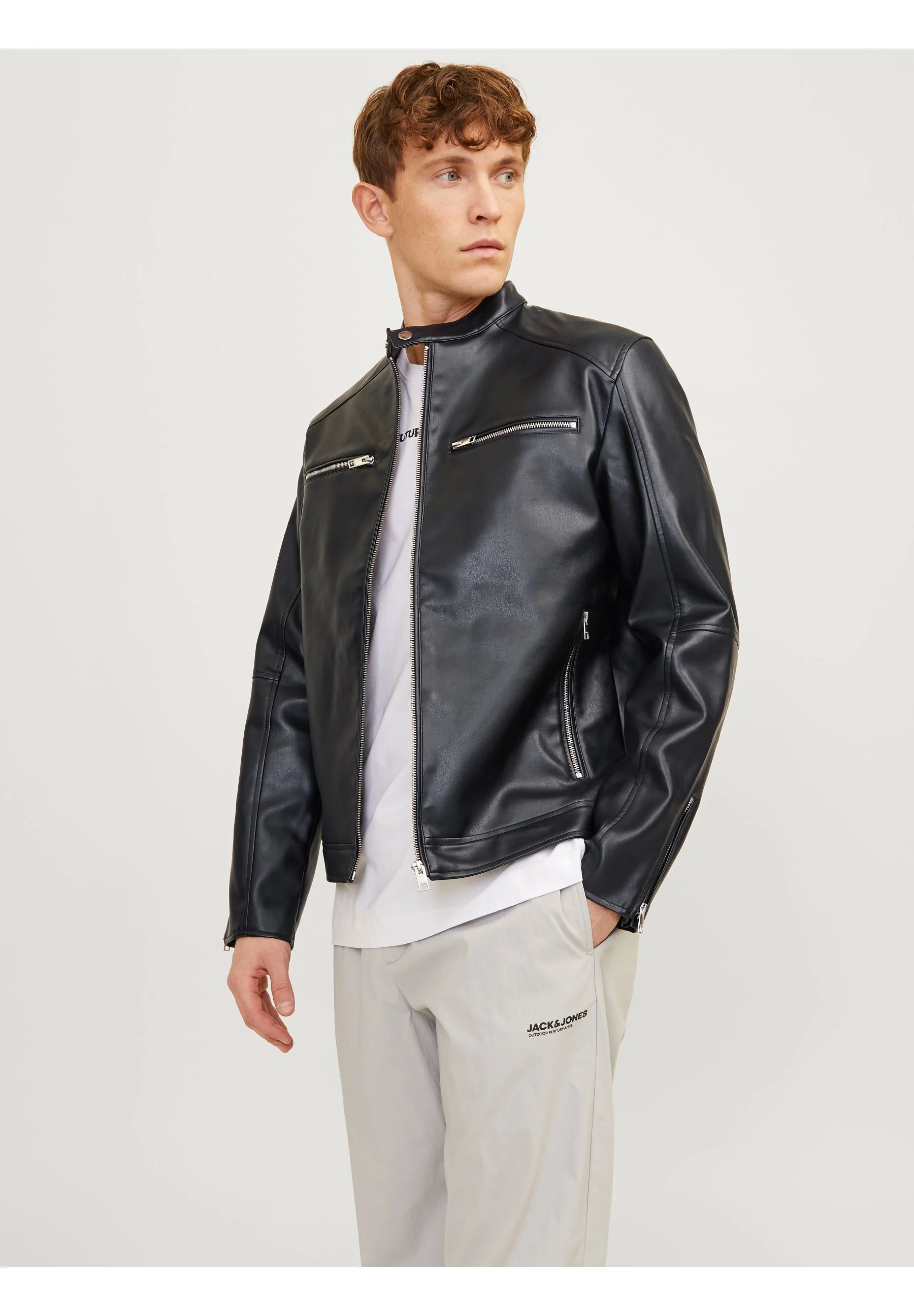 Jack & Jones JCOGRAIN JACKET - Giacca in similpelle
