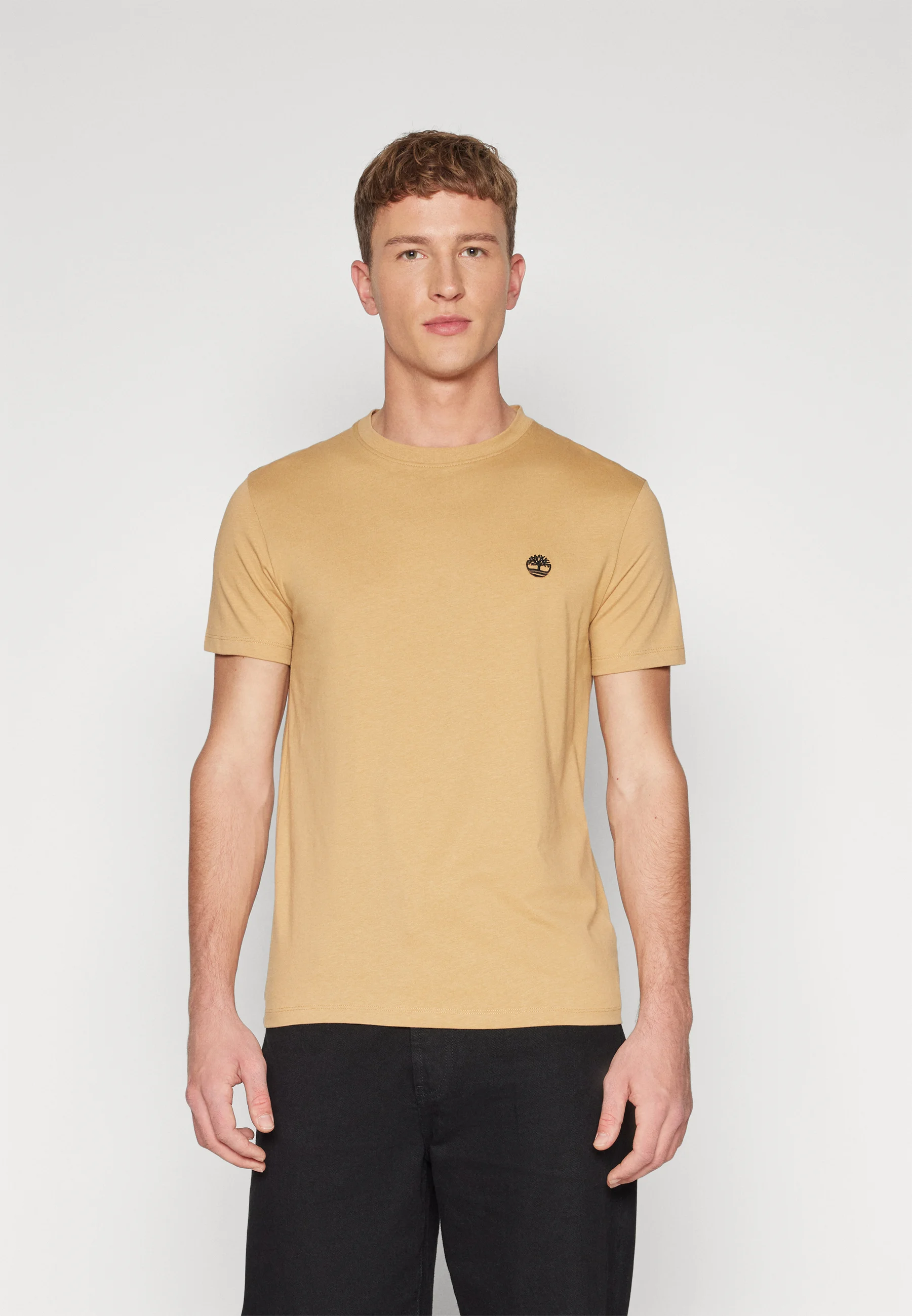 Timberland SHORT SLEEVE TEE LIGHT WHEAT BOOT - T-shirt basic