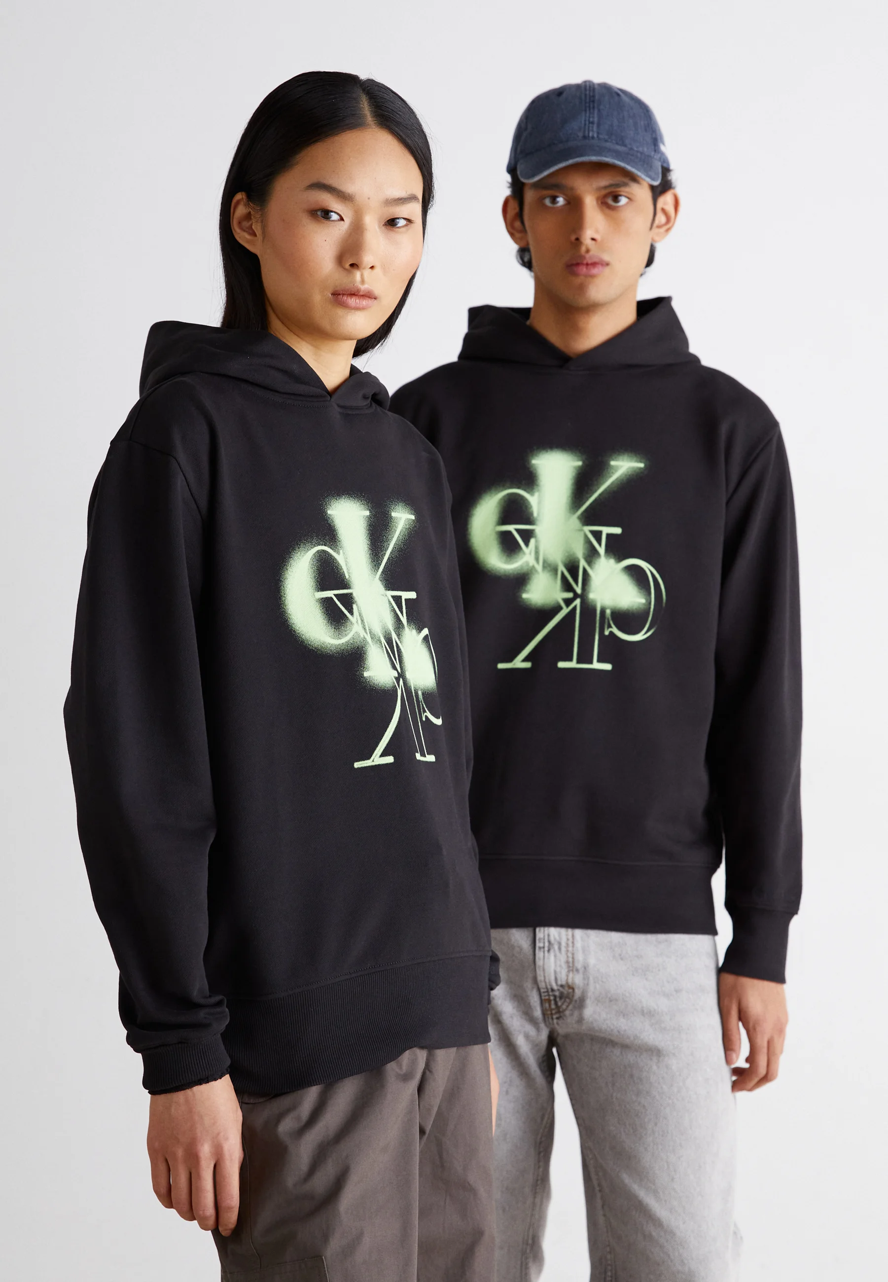 Jeans MIRRORED LOGO HOODIE UNISEX - Felpa con cappuccio