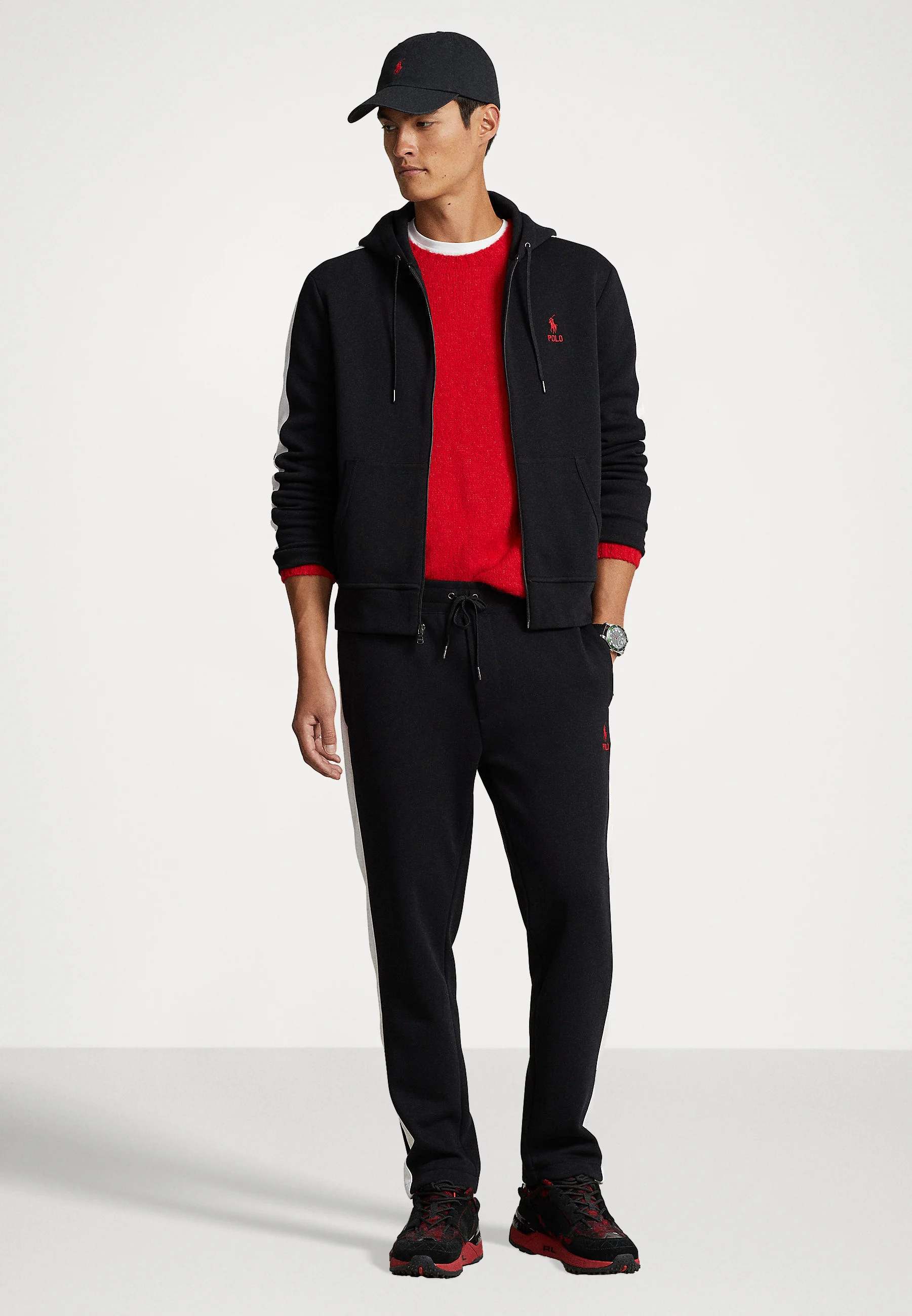 DOUBLE-KNIT MESH FULL-ZIP HOODIE - Felpa con zip